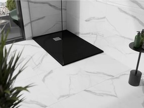 Mexen Stone+ brodzik kompozytowy prostokątny 90 x 80 cm, czarny - 44708090