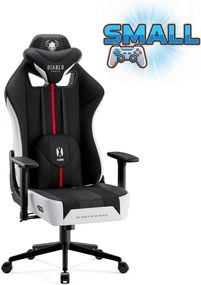 Fotel do grania dla młodzieży Diablo X-Player 2.0 Small Size, kolor biało-czarny