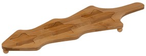 Zestaw miseczek w kształcie gwiazdy, na bambusowej podstawce, 42 cm