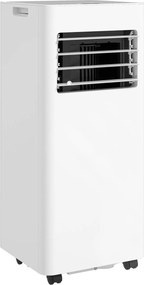 HOMCOM 3-w-1 klimatyzacja, wentylator z wyświetlaczem LED, zmywalny filtr, timer, biały | Aosom PL