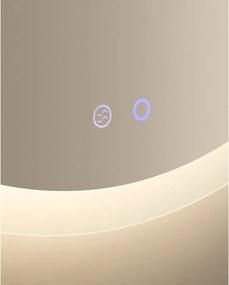 Lustro ścienne z oświetleniem ø 60 cm Mervi – Kave Home