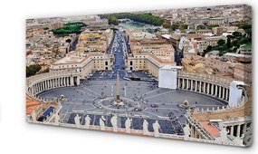 Obraz drukowany na płótnie Panorama Placu Świętego Piotra
