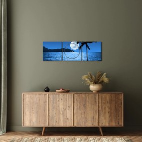 Obraz - Księżyc nad poziomem morza (z zegarem) (90x30 cm)