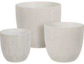 Zestaw doniczek ceramicznych na kwiaty, 3 rozmiary