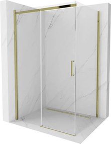 Mexen Omega kabina prysznicowa rozsuwana 120 x 80 cm, transparent, złota - 825-120-080-50-00