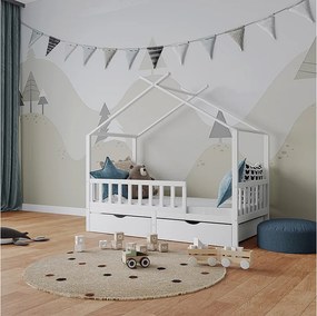 Łóżko domowe biały 166x86x154 franka