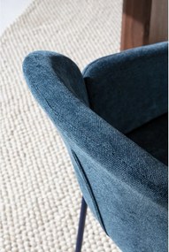 Niebieskie tapicerowane fotele jadalniane zestaw 2 szt. Aslin – MOME