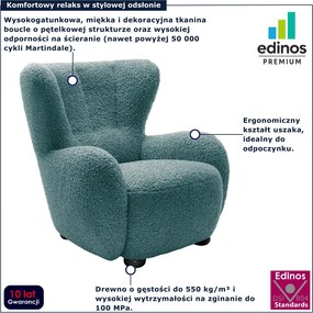 Morski fotel skandynawski do salonu boucle  A6-G30