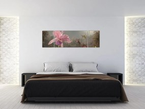 Obraz - Martin Johnson Heade, Cattleya Orchid and Three Hummingbirds, reprodukcje (170x50 cm)