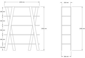 Biały regał 120x150 cm Conde – Kalune Design