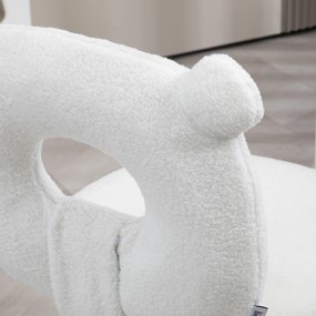 HOMCOM Fotel biurowy regulowany ergonomiczny obrotowy biały elegancki design | Aosom PL