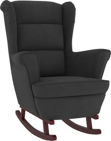 Czarny klasyczny fotel bujany do salonu H6-S33