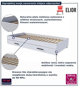 Modułowa biała szuflada ze stelażem oraz półką F8-A92