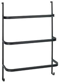 Czarny wieszak na ręczniki Wenko Towel Holder Black, 21x54 cm