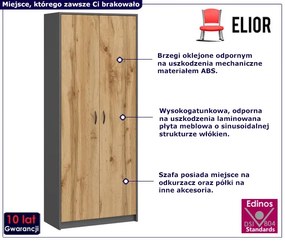 Szafa gospodarcza z półkami i miejscem na odkurzacz - Perota