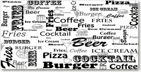 Foto obraz akryl Menu w restauracji