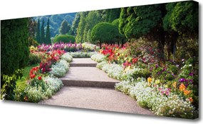 Obraz canvas Romantyczne Schody w Ogrodzie