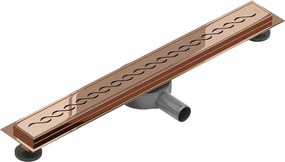 Mexen Flat 360° M18 odpływ liniowy obrotowy 60 cm, różowe złoto - 1623060-40