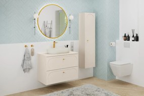 Szafka pod umywalkę nablatową DONNA SAND 2S 80cm beż piaskowy z blatem COMAD