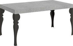 Stół rozkładany 160/244x80 cm Paxon cementu nogi antracytowe