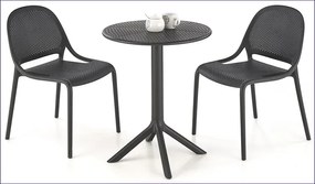 Czarny ażurowy stolik ogrodowy W2-L35