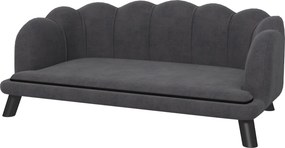 PawHut Sofa dla psa z oparciem Sofa dla zwierząt domowych z drewnianymi nogami Legowisko dla psa Sofa dla kota