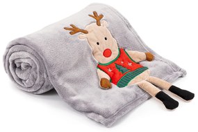4Home Świąteczny koc Xmas Reindeer, 150 x 200 cm