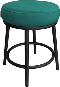 Taboret Ben tkanina Welur stelaż metalowy STOŁEK LOFT : Kolor Stelaża - Czarny , Kolor tkaniny - VELVET - MG20, Typ tkaniny - Velvet