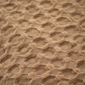 Brązowa pościel jednoosobowa 135x200 cm Muscat Waffle – Pineapple Elephant