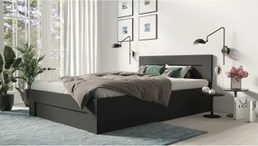 Łóżko 120cm x 200cm Otwierane z boku | ANTRACYT | Pojemnik + Stelaż