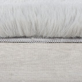 Jasnoszara syntetyczna skóra 160x230 cm Ivy Luxury Fur – Flair Rugs