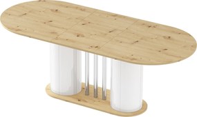 Owalny stół z rozkładanym blatem Cesaro Hubertus dąb