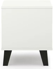 Szafka nocna z szufladą i półką biały + dąb artisan W8-B77