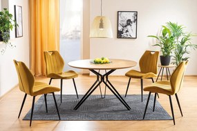 Krzesło tapicerowane ARCO VELVET curry SIGNAL
