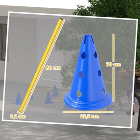 PawHut Zestaw Agility dla psów 6-częściowy sprzęt Agility do treningu psów, zestaw płotków z 12 pachołkami, 6 przeszkód, torba transportowa | Aosom PL