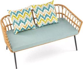 Sofa ogrodowa Experien – elegancka, nowoczesna i wygodna sofa do ogrodu, tarasu i balkonu z syntetycznego rattanu
