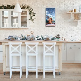 Zegar ścienny Święta Piernik Śnieg Choinka