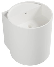 NT2440 umywalka ścienna z odlewu mineralnegoBiały mat - z otworem na baterię - możliwość wyboru odpływu - 40 x 42 x 45 cm