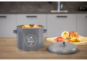 Szary pojemnik na odpadki organiczne 6,3 l Secret Du Potager – Esschert Design