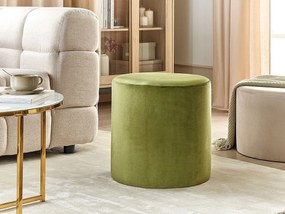 Puf LOVETT Welur Oliwkowy 47 cm 47 cm 46 cm