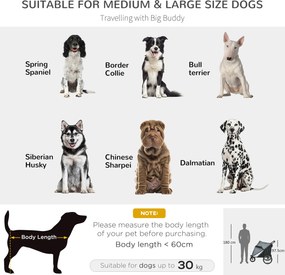 Outsunny Wózek dla Psa Składany Otwierany Daszek Poduszka Szary Czarny | Aosom PL