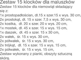 Zestaw 15 piankowych klocków dla niemowląt 4641636