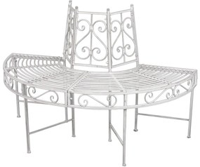 Biała metalowa ławka ogrodowa Varda – Garden Pleasure