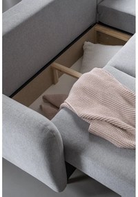 Jasnoszary narożnik rozkładany Miuform Scandic Lagom, prawostronny