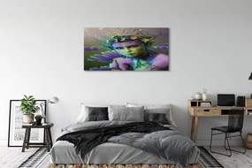 Duży obraz na płótnie Elfka wśród Kwiatów