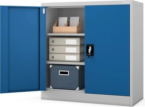 Szafka biurowa na dokumenty Beata 90x40x93 cm szary/niebieski