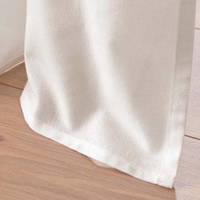 Biało-beżowa zasłona z mieszanki bawełny 140x240 cm Altea – douceur d'intérieur