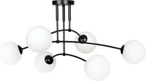 Czarna lampa ze szklanymi kloszami - D072 P7-L14