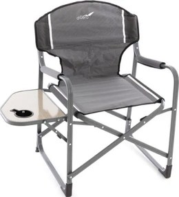 Campingowe krzesło składane ze stołem i uchwytem na napoje