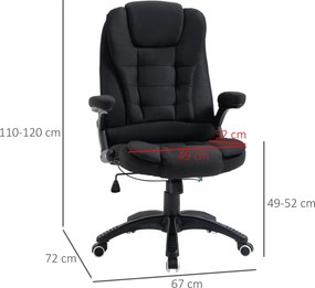 Vinsetto Fotel biurowy obrotowy ergonomiczny z pianką i materiałem lnopodobnym szary | Aosom PL